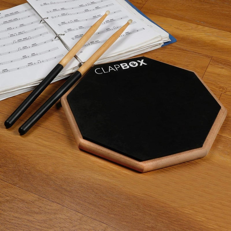 Clapbox Drum Practice Pad - 12 inches, Black (Practice pad only) - Image 3
