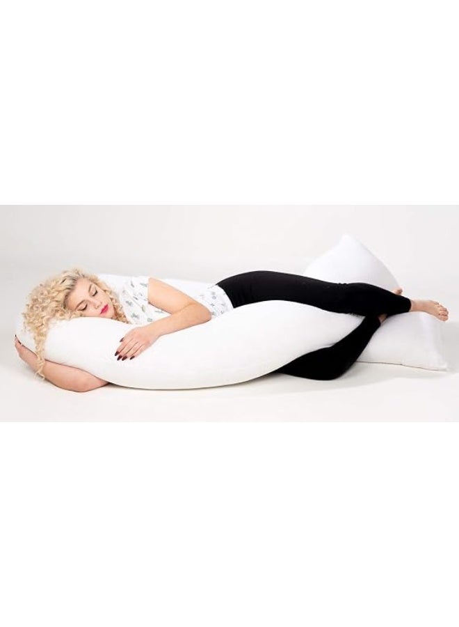 U-Shaped Full Body Pregnancy Pillow 9 Ft with Poly Cotton Cover, Maternity Support Pillow for Back, Legs, Hips and Comfortable Sleeping - Image 3