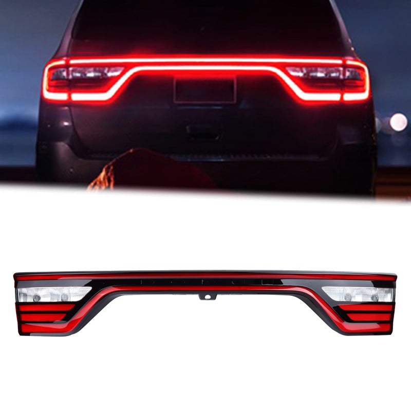KAMDKI Liftgate Center Tail light LED Rear Lamp Compatible for 20142023 Dodge Durango Rear Center Tailgate Rear Light With Camera Hole 68453659AA