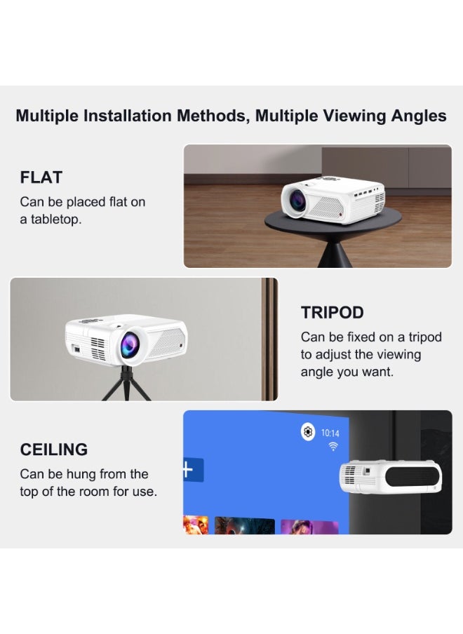 General - Smart Projector 4K Full HD Resolution 1080P Portable Android11 WiFi6 BT5.4 Auto 4-Point Keystone Correction - Image 1