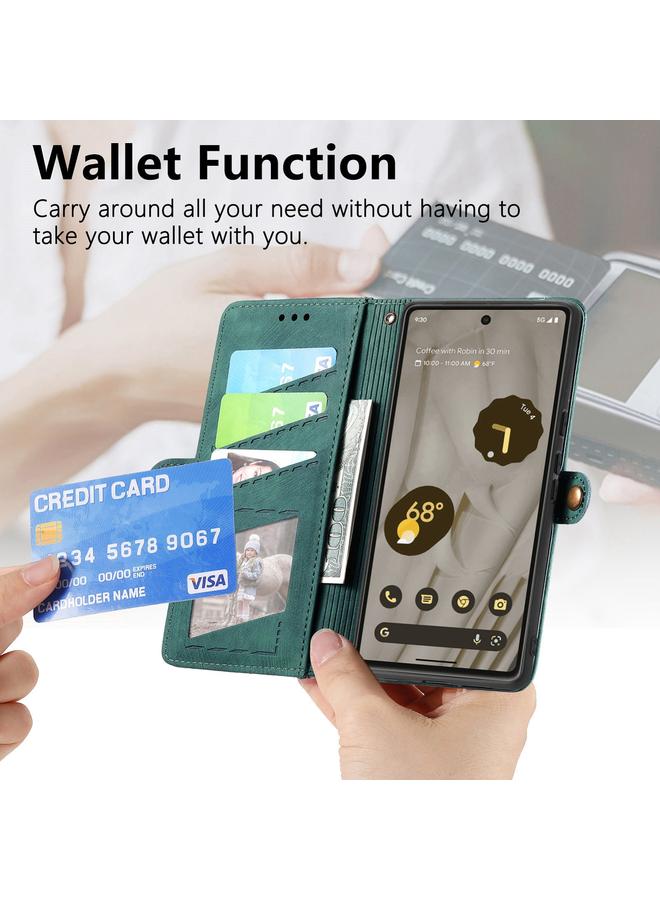 S-TOP Case For Google Pixel 9 Geometric Zipper Wallet Side Buckle Leather Phone Case - Image 5