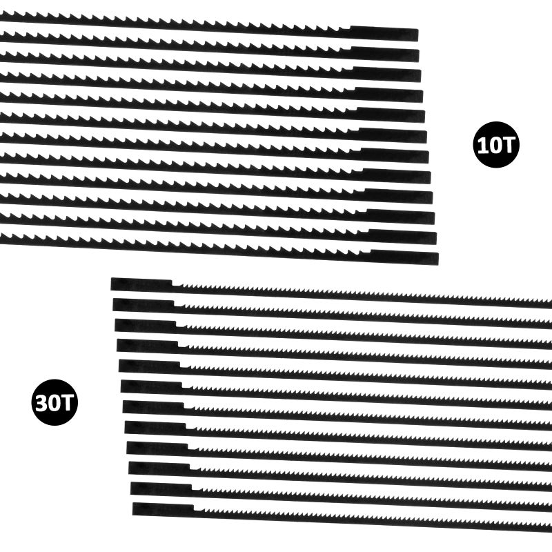 Alrhso Scroll Saw Blades 5 Inch Plain End Scroll Saw Blade Scroll-Saw Blades for Wood 24 Pack (28TPI, 10TPI) - Image 3