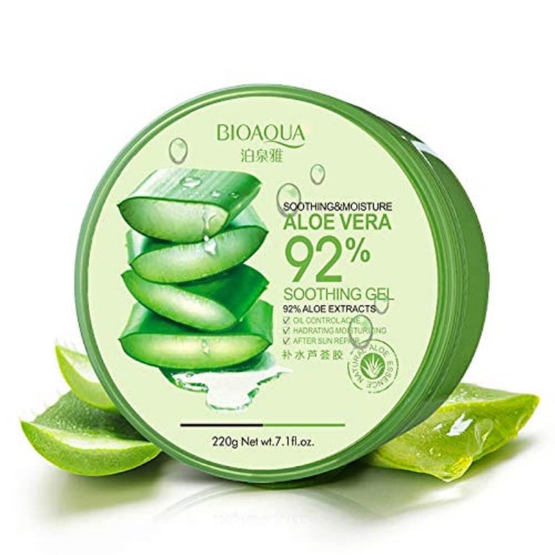 BIOAQUA 92% Aloe Vera Extracts Hydrating Acne Spot Removing Face Night Cream Replenishiment Soothing Long-lasting Gel 220g - Image 1