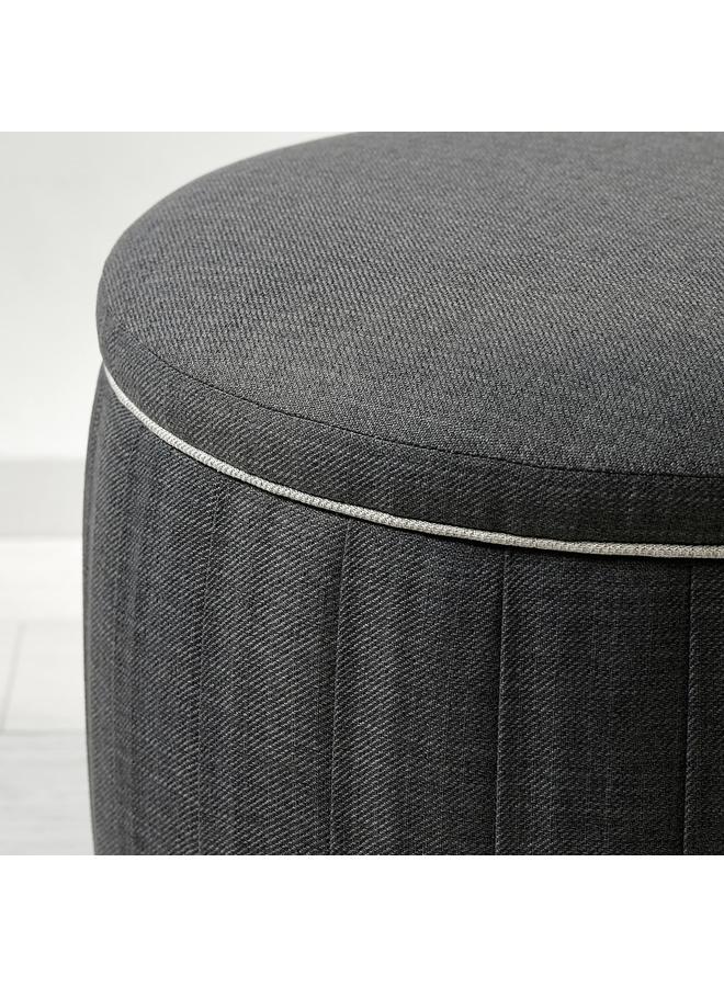 erorex Pouffe, With Storage/Kilanda Dark Grey - Image 2