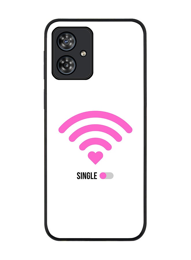 Stylizedd Rugged Black edge case for Motorola Moto G54 / Motorola Moto G54 Power / Motorola Moto G64 5G, Slim fit Flexible Thin Cover - Wifi Single Girl - Image 1