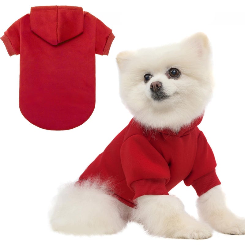 BINGPET Dog Hoodie, Fleece Lined Fall Cold Winter Soft Warm Puppy Sweatshirt with Leash Hole, Dog Sweaters Outfit,Pullover Hoodie for Small Medium Large Dogs Cats - Image 1