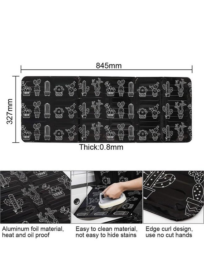 HuHa Gas Stove Aluminum Foil Oil Plate Kitchen Splash Guard High Temperature Oil Insulation Board(Black) - Image 4