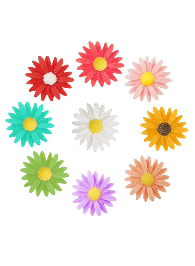 كابتن تيك Fridge Magnets 24 Pieces Flower Daisy Magnet Stickers Colorful Floral Magnets, Decorative for Office, Kitchen, Car, Whiteboard - Image 1