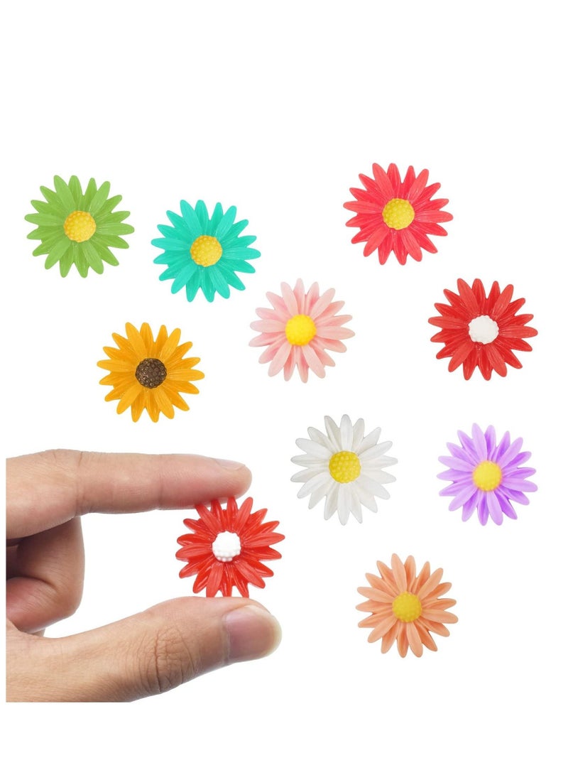 كابتن تيك Fridge Magnets 24 Pieces Flower Daisy Magnet Stickers Colorful Floral Magnets, Decorative for Office, Kitchen, Car, Whiteboard - Image 2