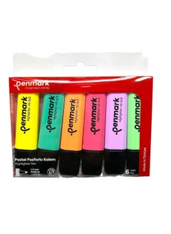 بينمارك Penmark Highlighter Pen 6 Acetate Mixed Color Pastel - No:HS-505  - Image 2