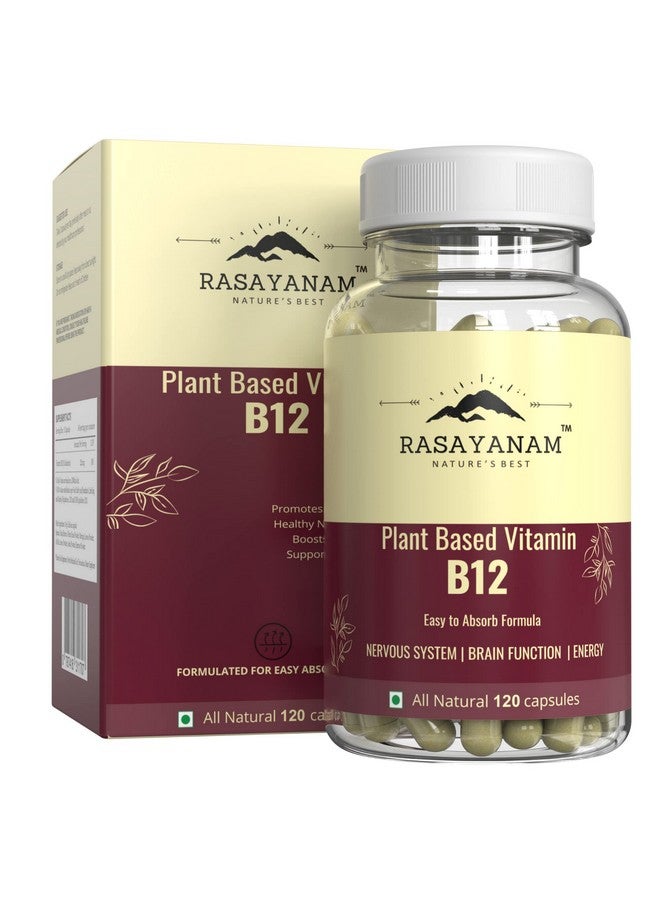Rasayanam Plant Based Vitamin B12 and Curcumin+ 1500mg | Organic Formulation for Vegetarians & Vegans to Support Nervous System & Brain Function | Health Supplement for Men and Women - Image 2