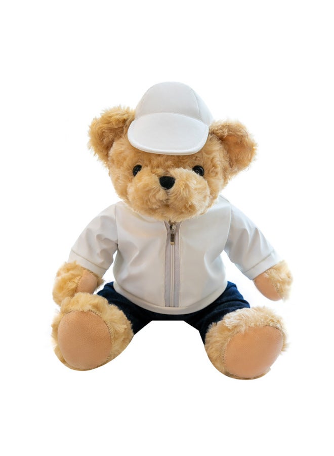 Car Bear Doll Car Logo Bear Audi BMW Land Rover Mercedes 4S Shop Gift Teddy Bear Logo-Color:Bear Red (unlabeled)-Height:High 30cm