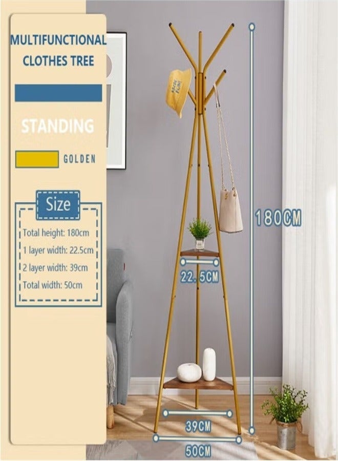 كيلا حامل ثلاثي القوائم بسيط من الفولاذ المقاوم للصدأ للمعطف والقبعة مثبت على الأرض لغرفة النوم وغرفة المعيشة - Image 2