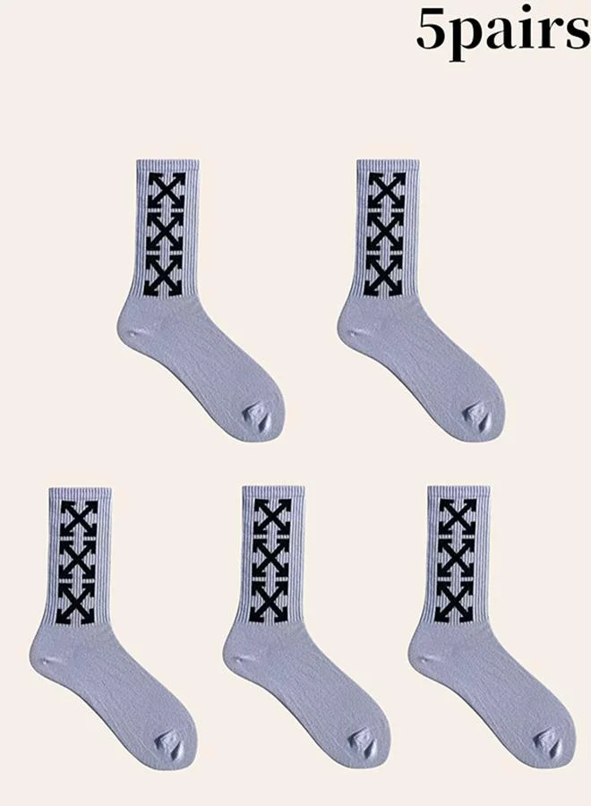 تايك تو مجموعة من 5 جوارب بطبعة جرافيك
