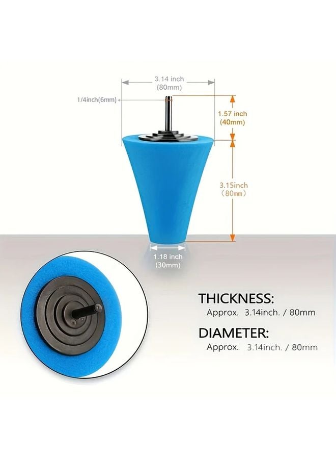 3pcs Polishing Cone Sponge Buffing For Automotive Car Wheel Hub Metal Polish Ball - Image 3