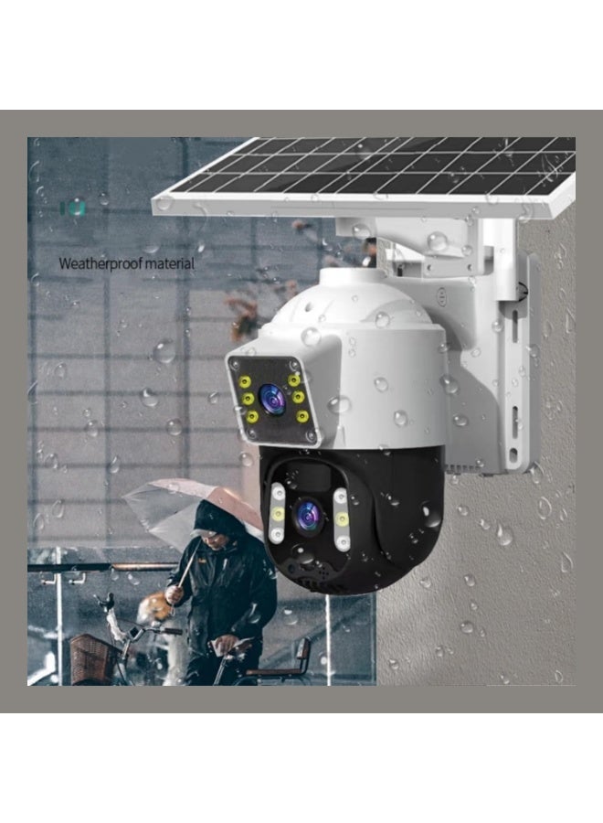 ELTRAZONE 6MP Dual Lens Outdoor CCTV WiFi Security Camera with Solar Power, 355° Rotation, V380 Pro App, Full-Color Night Vision, PIR Motion & Human Detection, 2-Way Audio, 64GB SD Card – 1 Piece - Image 5