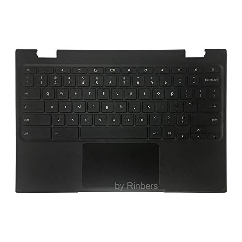 Rinbers Laptop Palmrest Upper Case with US Keyboard and Touchpad Assembly Replacement for Lenovo Chromebook 11 100e 81ER 5CB0R07036 (Not for 100E 2nd Gen) - Image 1