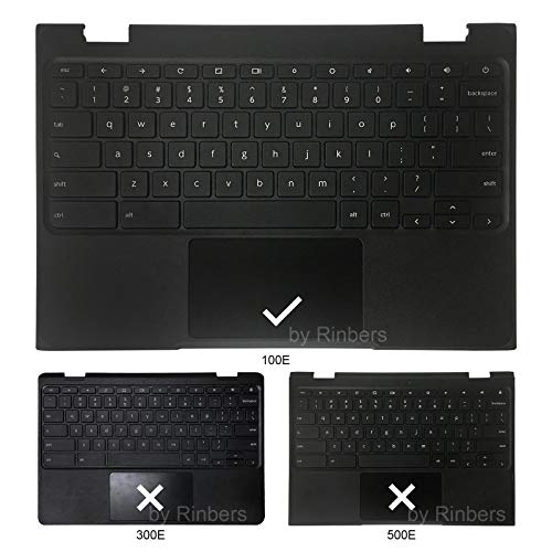 Rinbers Laptop Palmrest Upper Case with US Keyboard and Touchpad Assembly Replacement for Lenovo Chromebook 11 100e 81ER 5CB0R07036 (Not for 100E 2nd Gen) - Image 3