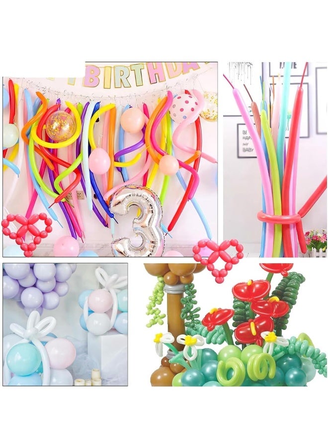 Beauenty Goldedge  25 PC Long Balloons (Assorted Colors), Twisting Balloons for Balloon Animals, Party Decorations  Creative Balloon Art - Image 3