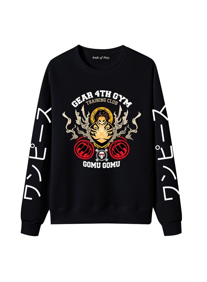 KUYING New One Piece Printed Casual Round Neck Hoodie  - Image 1