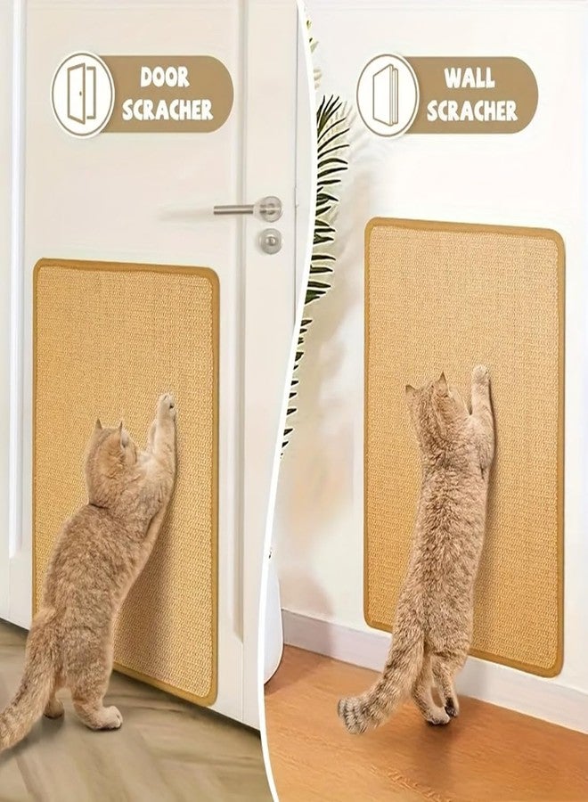 KVV Cat Scratching Mat,Horizontal Scratch Pad with StickyTape, Jute-Bordered Rug for Indoor Cats - Protect Couch, Carpets, Sofa & Cat Paws, Durable Floor Scratcher (23.6 Inch) - Image 5