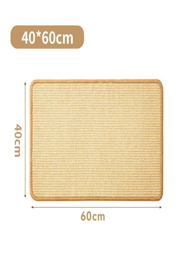 KVV Cat Scratching Mat,Horizontal Scratch Pad with StickyTape, Jute-Bordered Rug for Indoor Cats - Protect Couch, Carpets, Sofa & Cat Paws, Durable Floor Scratcher (23.6 Inch) - Image 2