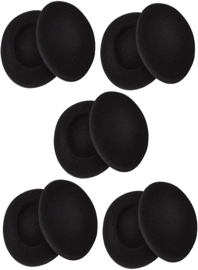 RMISODO 2 Inch Foam Pad EarPad Ear Cover Compatible with Sony Sennheiser Philips Headphone, 5 Pairs, Black - Image 1