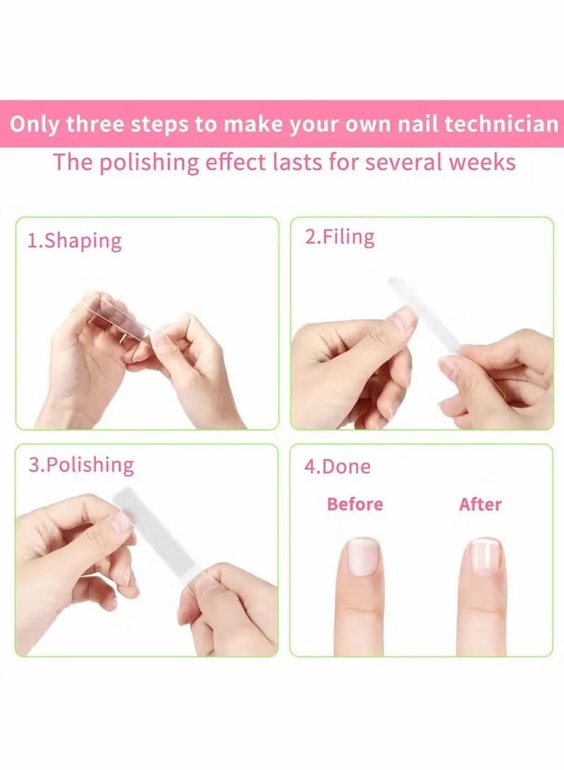 Professional 6-Piece Nano Glass Nail File Set with Case - Gentle Crystal Files for Natural & Weak Nails, Reusable & Washable Manicure Tools for Home & Salon - Image 5