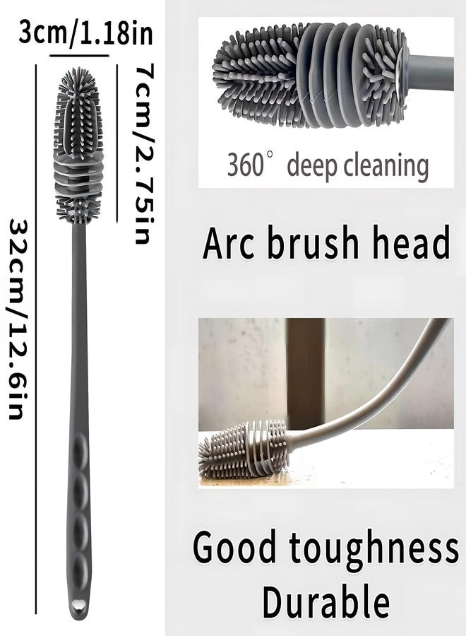 Qivorimith Bottle Brush,3 PCS Bottle Cleaner Brush for Baby Bottle,Breast Pumps,Better Cleaning(Grey - Image 5