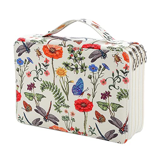 Lbxgap Portable Colored 200 Slots Pencil case Organizer with Printing Pattern for Watercolor Pens or Markers, Pencil Case Organizer for Artist - Image 1