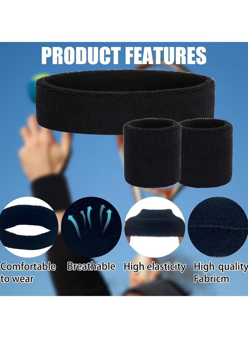 Oasisgalore 6 Pieces Moisture Wicking Sweatband Set, for Gym Tennis Football Basketball Running - Image 2