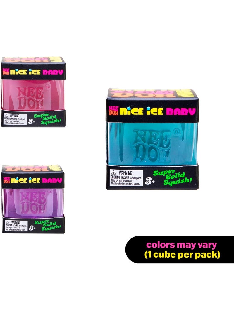 لعبة NeeDoh Nice Cube Glow الحسية القابلة للعصر - كرة إجهاد تتوهج في الظلام، قد يختلف اللون - Image 5