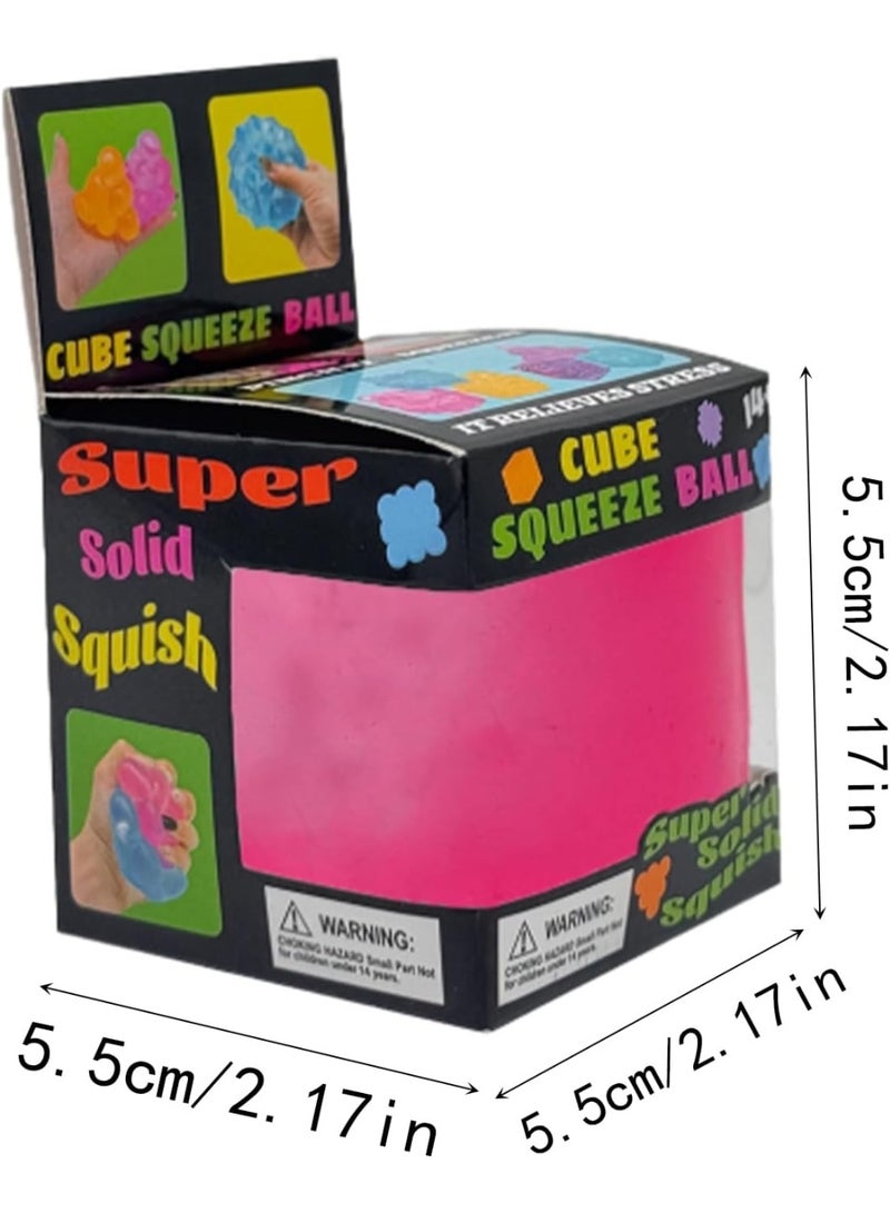 لعبة NeeDoh Nice Cube Glow الحسية القابلة للعصر - كرة إجهاد تتوهج في الظلام، قد يختلف اللون - Image 1