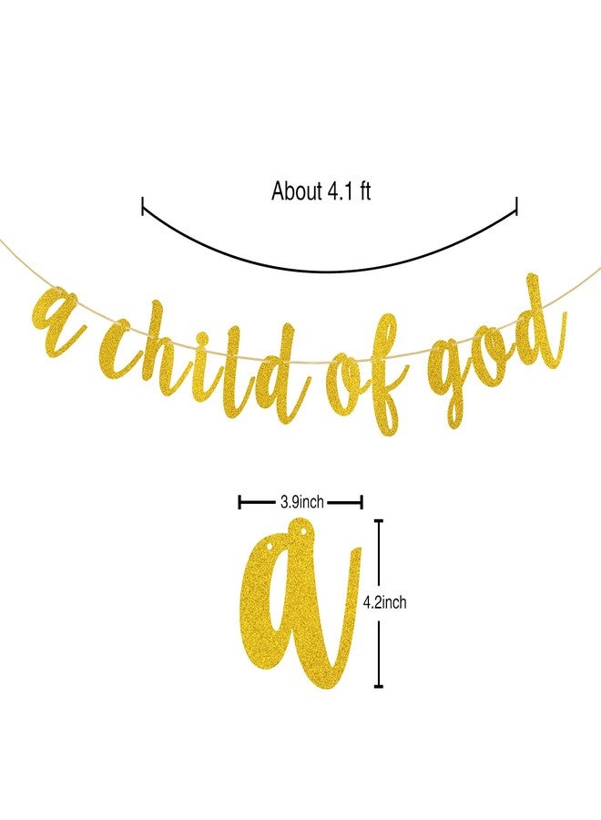 إنورو لافتة ذهبية لامعة مكتوب عليها "ابن الله" - لافتة لحفلة التناول الأول، زينة "بارك الله"، زينة لحفلة التعميد - لوازم تزيين حفل استقبال المولود الأول - Image 4
