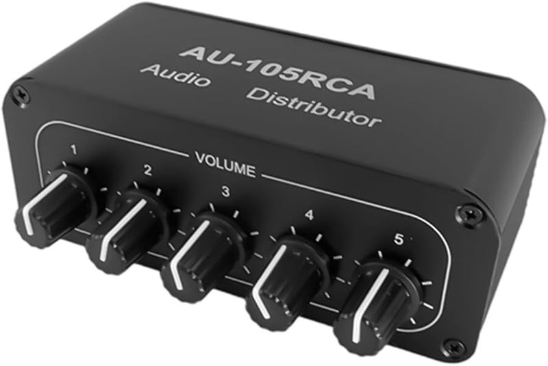 Two Channel Studio Sound Splitter with 5 Independent Volume Controls Metal Construction - Image 4