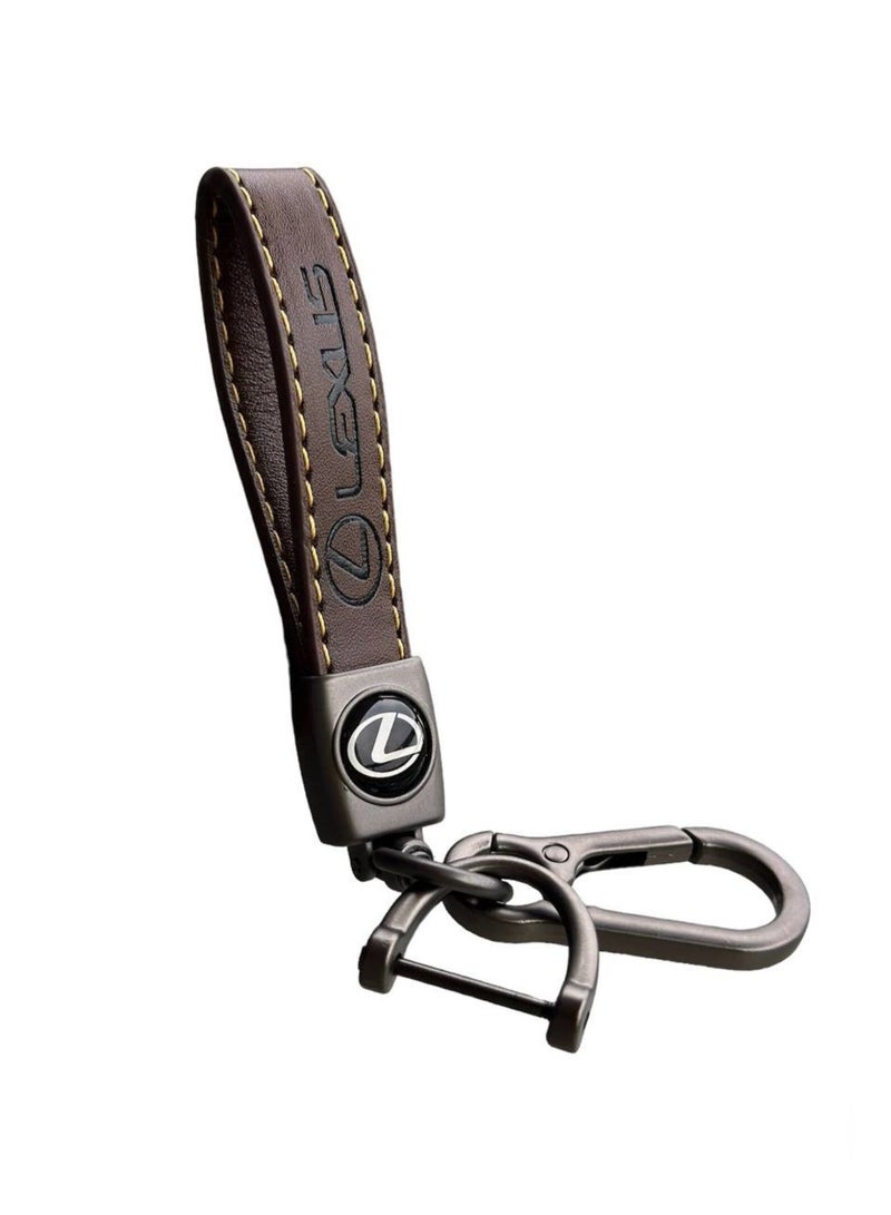 ACLIX Carabiner Keychain, Universal Heavy Duty Woven Handmade Leather Key Chain for Men and Women - Image 1