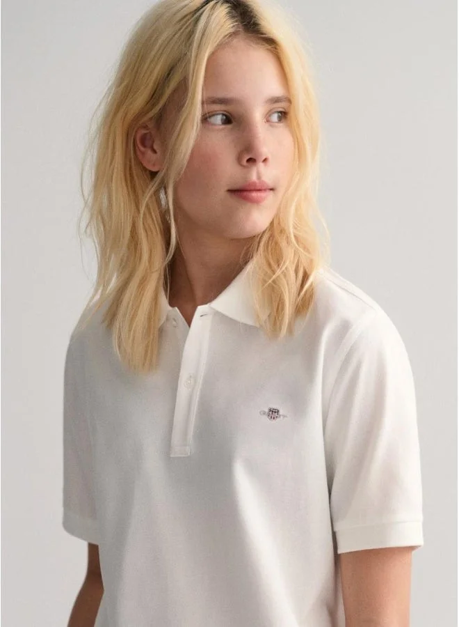 GANT Teens Shield Pique Polo Shirt