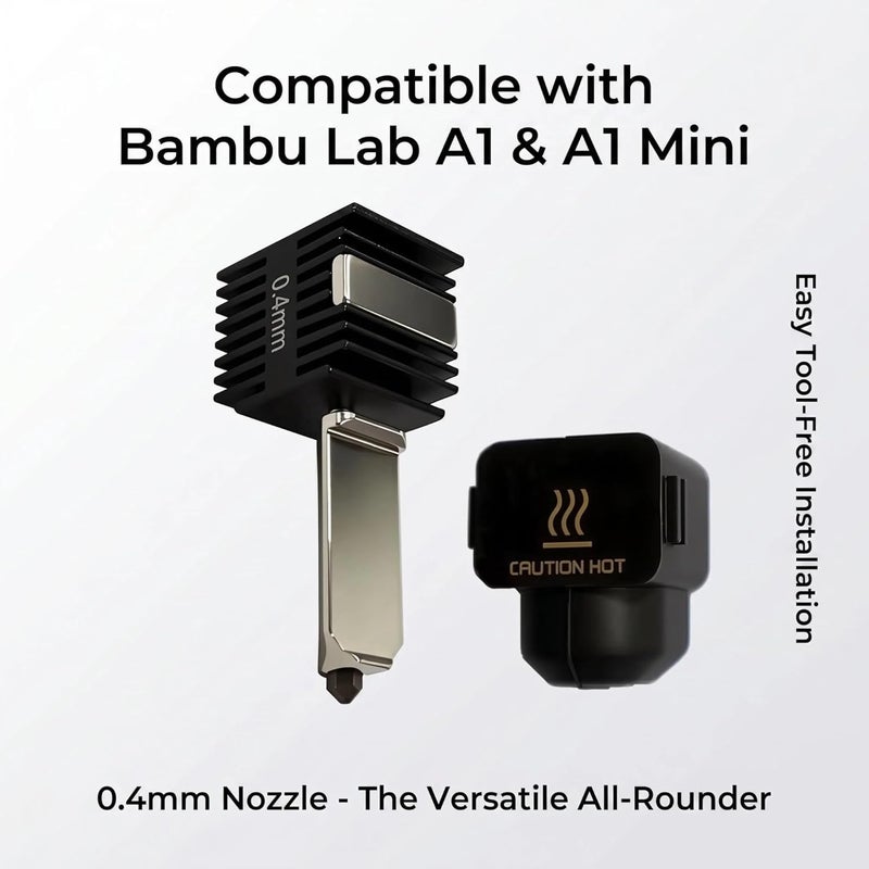 High-Performance Extruder Hotend Replacement Accessory Kit Compatible with A1, A1 Mini 3D Printer(0.6mm) - Image 3