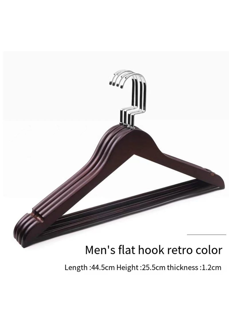 Solid wood hangers for household adult clothing and pants, 4 pieces  - Image 2