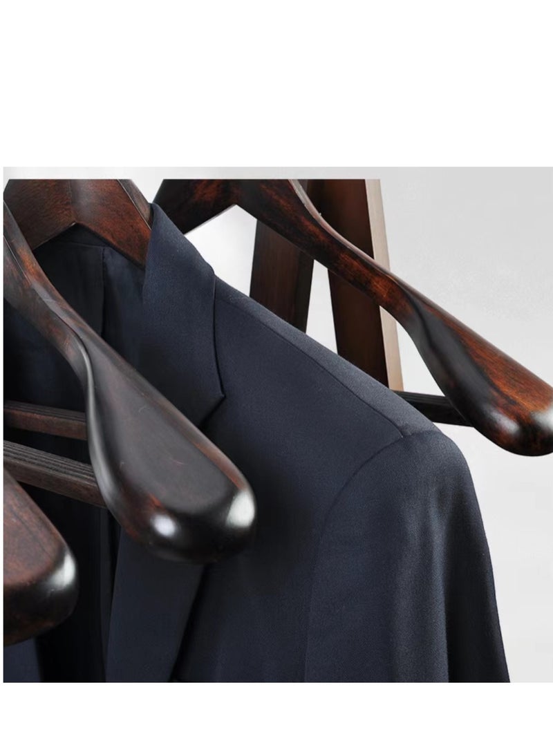 Solid wood hangers for household adult clothing and pants, 4 pieces  - Image 4