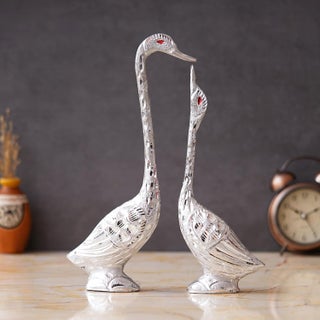 Webelkart Pair of Kissing Duck, Swan Showpiece for Home Decor - 29 cm (Silver) - pzsku/Z2176414867AB136DAD3FZ/45/_/1742382989/c774be43-61e6-41ce-af80-6770a66017dd
