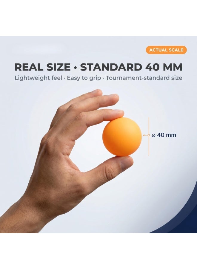 ARGT Table Tennis Balls 12 Pack – Ping Pong Balls 40mm Standard Size – 6 Orange & 6 White – Seamless ABS – Indoor Outdoor Training & Recreational Play - Image 2