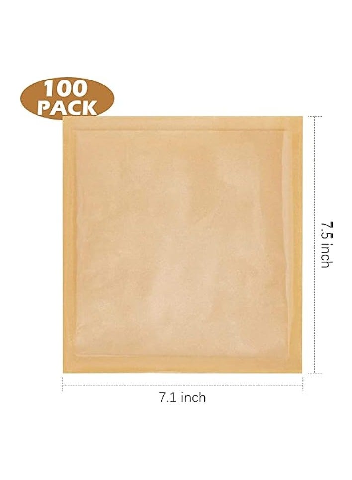 erorex Heat-Sealable Bakery Bags, for Cookies and Pastries, 7.1x7.5 Inches Grease Resistant Brown Kraft Paper Food Bags - Donut Bags - Egg Sandwich Bags 100ct  - Image 2