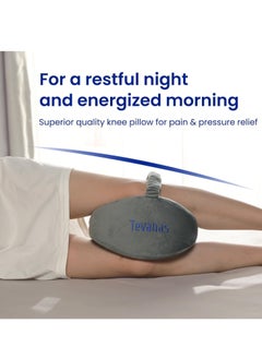 SYOSI Knee Pillow for Pregnancy Side Sleepers, High Density Memory Foam Leg Pillow with Strap For Back Hip Joint Sciatica Pain Relief Spinal Alignment, Ergonomic Design and Comfort Support  - Image 5
