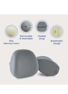 SYOSI Knee Pillow for Pregnancy Side Sleepers, High Density Memory Foam Leg Pillow with Strap For Back Hip Joint Sciatica Pain Relief Spinal Alignment, Ergonomic Design and Comfort Support  - Image 2