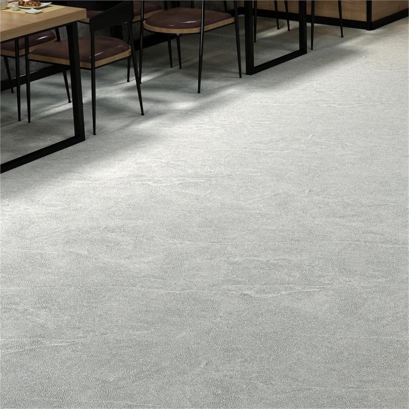Peel and Stick Floor Tile 40CM Thicken PVC Self-Adhesive Waterproof Wallpaper Gray Anti-Slip Floor Stickers Shop Hotel House Renovation Sticker(Color 3,5mx40cm) - Image 3