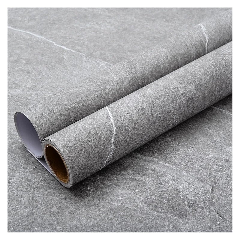 Peel and Stick Floor Tile 40CM Thicken PVC Self-Adhesive Waterproof Wallpaper Gray Anti-Slip Floor Stickers Shop Hotel House Renovation Sticker(Color 3,5mx40cm) - Image 1