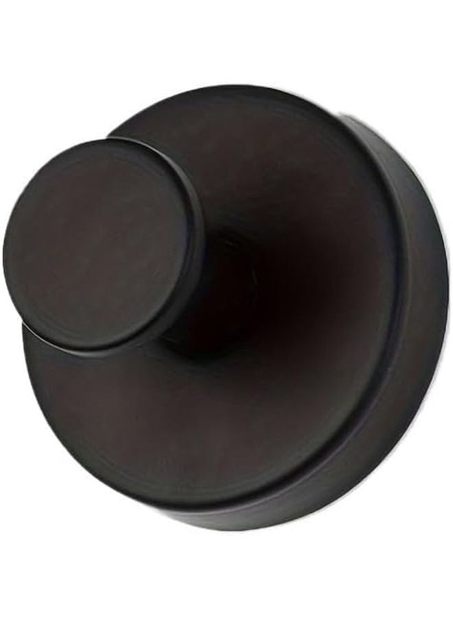 Reusable Stainless Steel Suction Cup Hook Waterproof Wall Mount Kitchen Bathroom Towel Clothes Hanger 1pc Black - Image 2