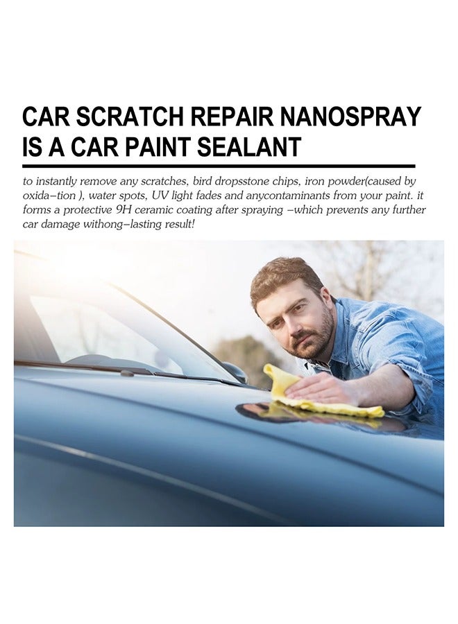 Nano Spray for Car Scratch Repair, High Protection Three in One, Car Scratch Nano Repair Spray, Car Coating Fast Wax Polishing Spray, Remove Dirt and Grease Easily - 120ML - Image 5