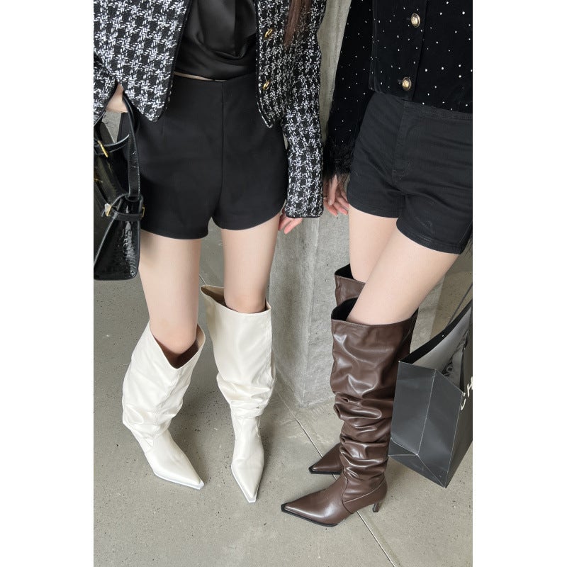 Autumn Pointed Thin Heel Fashion High Heel Boots - Image 3